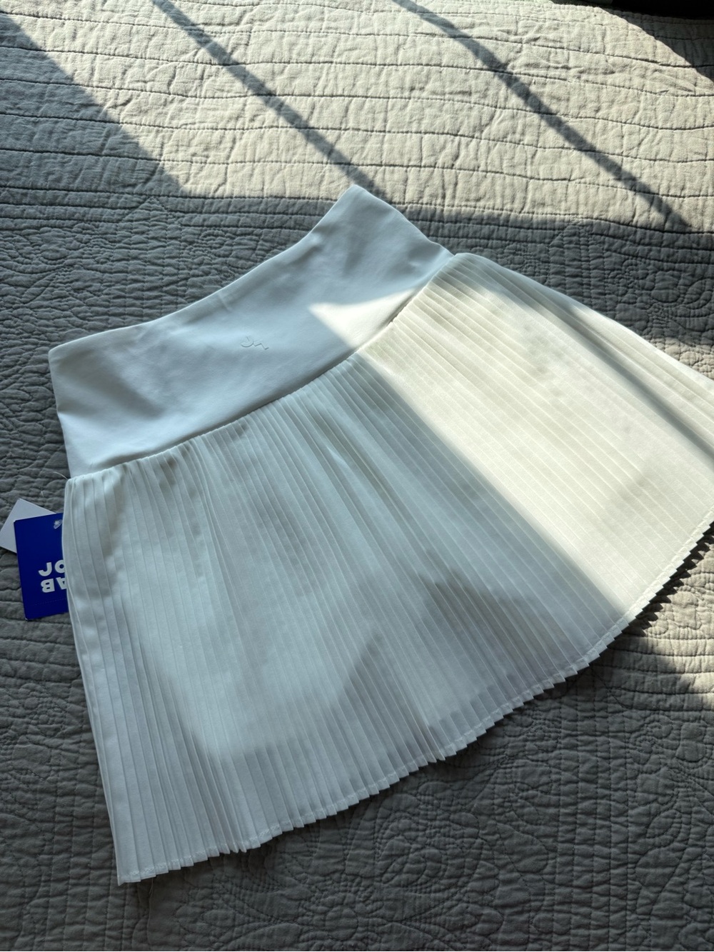 White Pleated Athletic Skirt - Picture 5 of 6